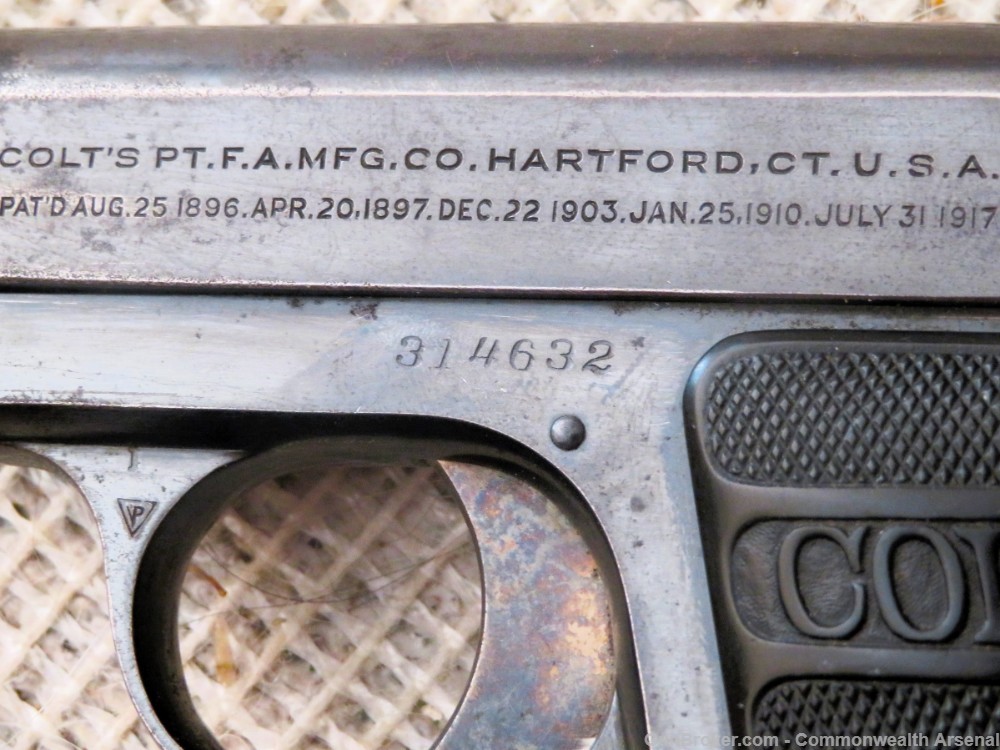 Prohibition Era Colt Model 1908 Vest-Pocket Pistol .25 1922-img-13