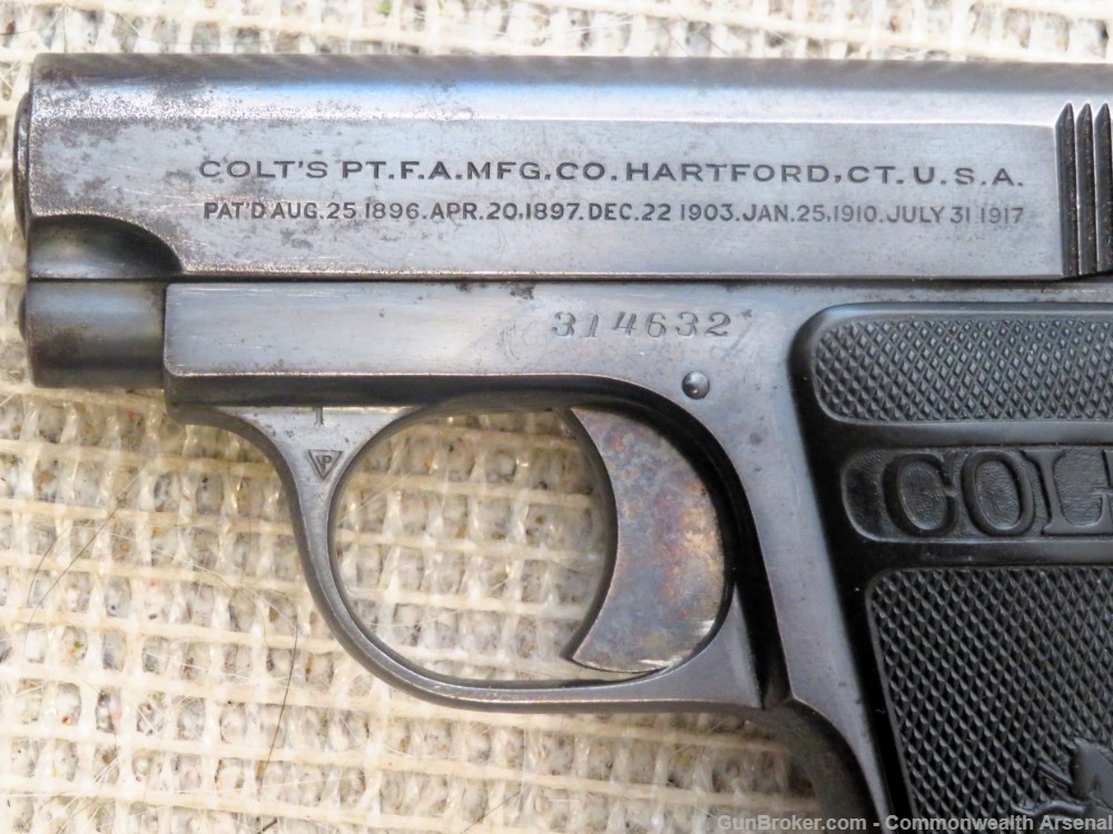 Prohibition Era Colt Model 1908 Vest-Pocket Pistol .25 1922-img-11
