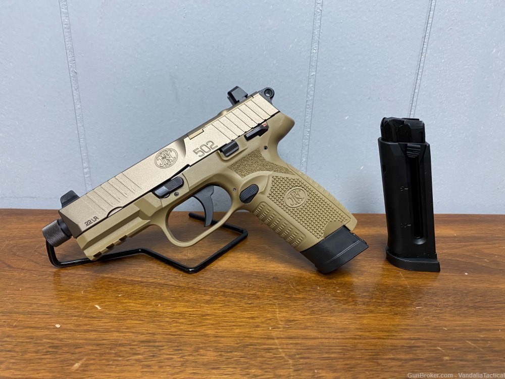 FN 502 Tactical 22LR FDE w/ Original Box & Extra Mag *Excellent Condition*-img-5