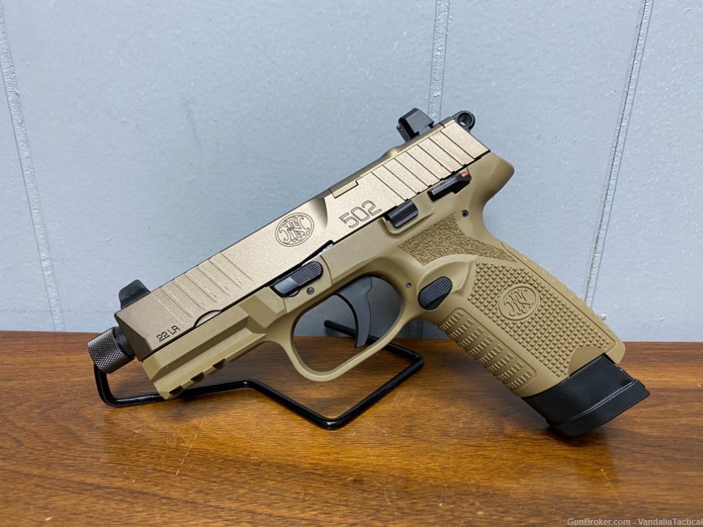 FN 502 Tactical 22LR FDE w/ Original Box & Extra Mag *Excellent Condition*-img-1