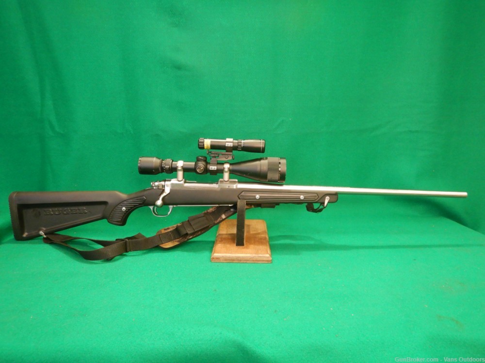 Ruger M77 MKII All Weather Paddle Stock 270 Win Rifle W/ Scope/Laser-img-0