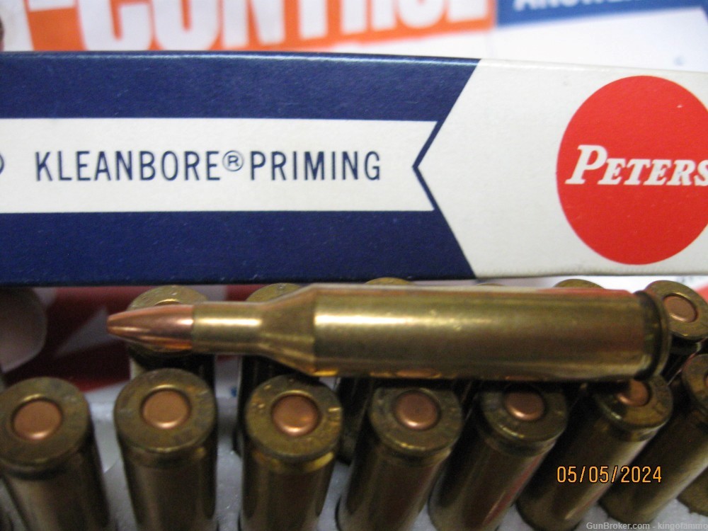 Scarce Peter's Power-Lokt 17 Remington 25 gr HP ammo 1960's Minty Box -img-3