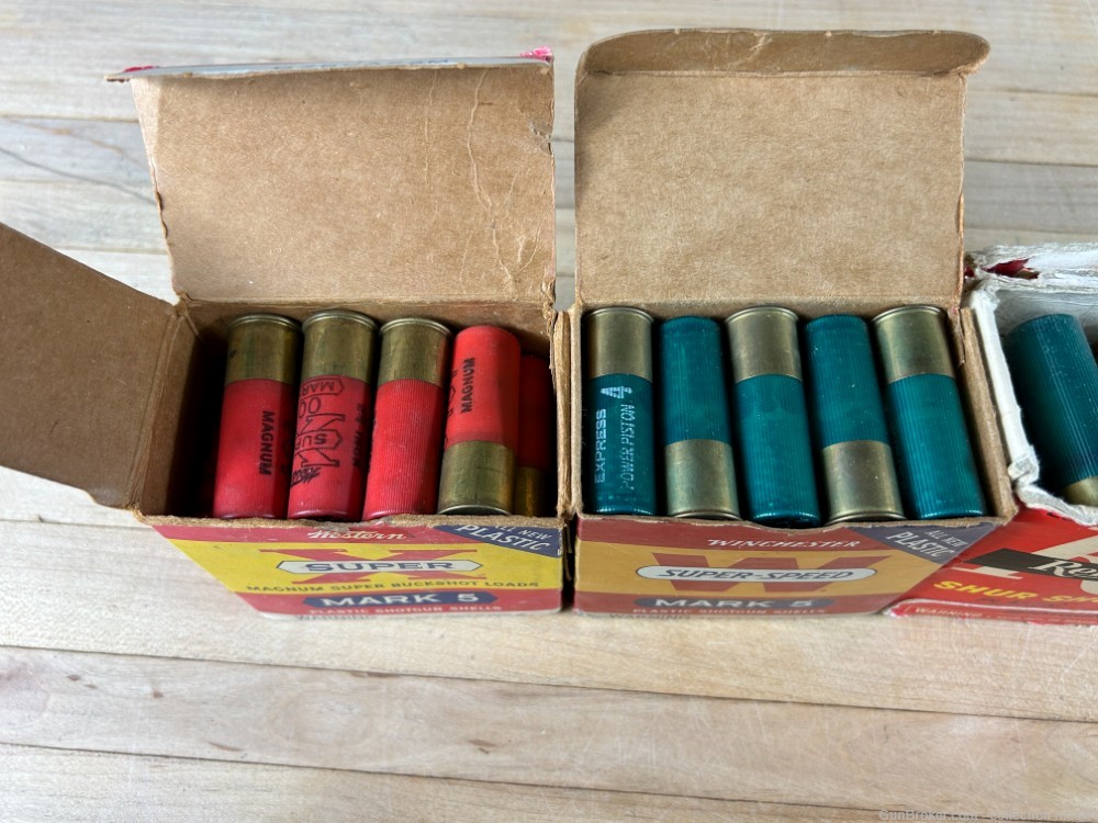 Mixed Lot Vintage Shotgun Shells Winchester & Remington 4 Boxes 12GA Estate-img-11