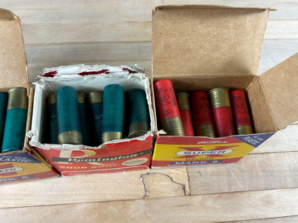 Mixed Lot Vintage Shotgun Shells Winchester & Remington 4 Boxes 12GA Estate-img-12