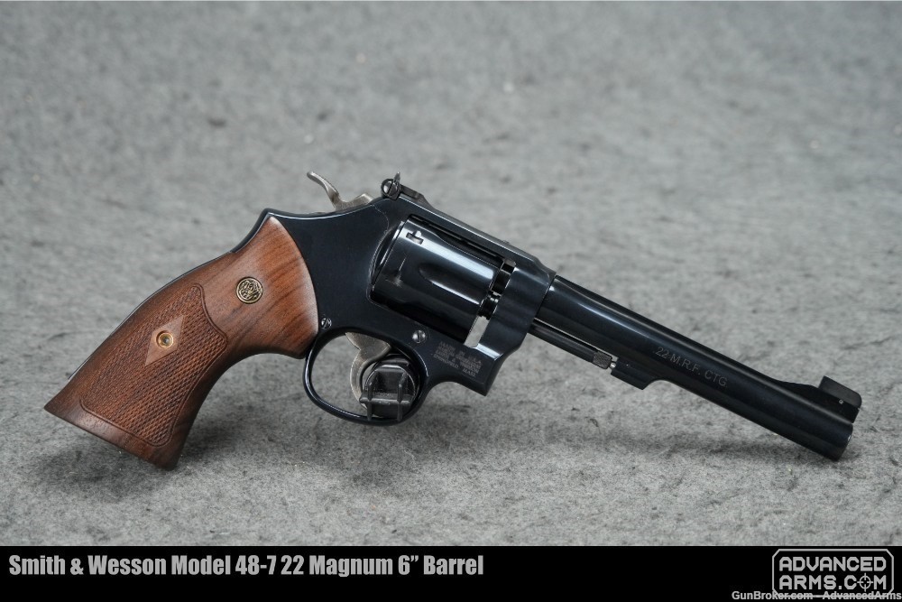 Preowned NEVER FIRED! Smith & Wesson Model 48-7 22 Magnum 6” Barrel  AS NEW-img-0