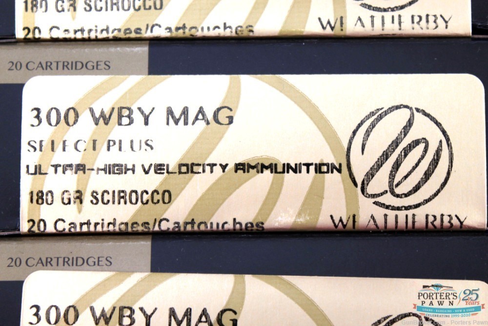 Weatherby Select Plus .300 Wby Mag 180 gr Scirocco Ammo - 20 Rounds-img-0