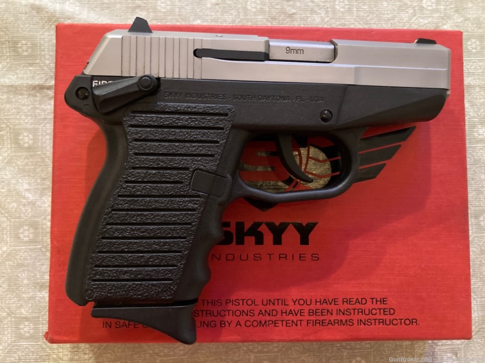 SKYY Industries 9mm semi auto pistol Stainless Slide SKYY 9mm Pistol NICE-img-3