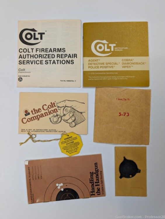 1982 Colt Diamondback 4” .22 Factory Nickel Rare Complete Package-img-11