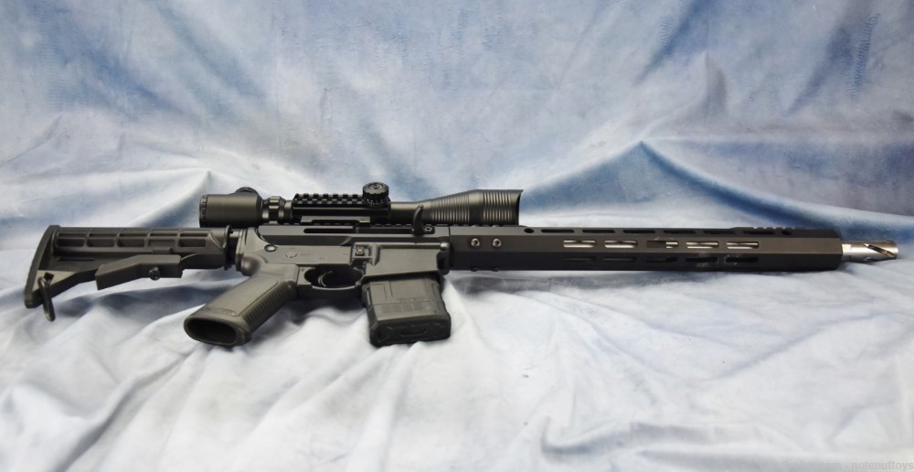 Very UPGRADED Ruger 556 .300 blackout 16" Stainless barrel Side Charger-img-35