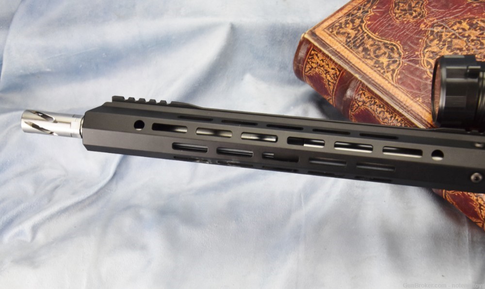 Very UPGRADED Ruger 556 .300 blackout 16" Stainless barrel Side Charger-img-5