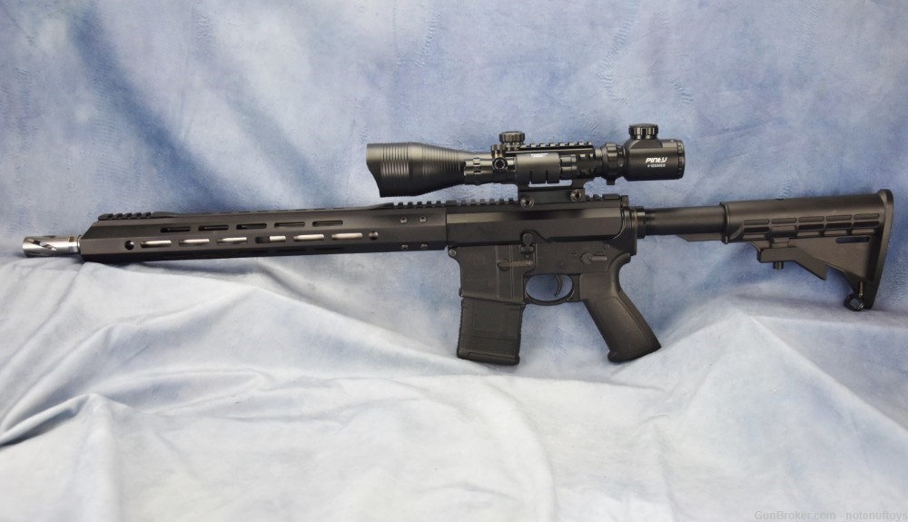 Very UPGRADED Ruger 556 .300 blackout 16" Stainless barrel Side Charger-img-12