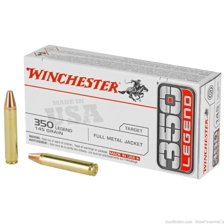 Winchester USA .350 Legend 145gr. FMJ Box of 20 Rounds USA3501-img-0
