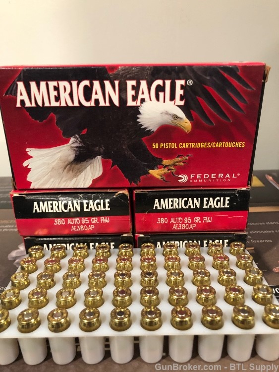 Federal AE380AP American Eagle Handgun 380 ACP 95 gr FMJ 250RDS-img-2