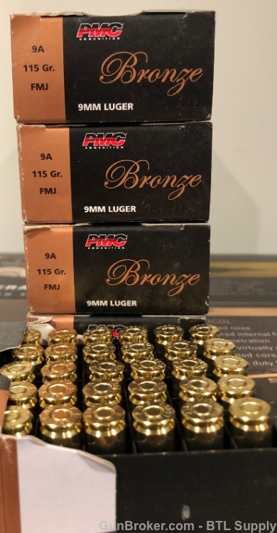 250 Rounds PMC 9A 9mm 115 Gr FMJ PENNY-img-1