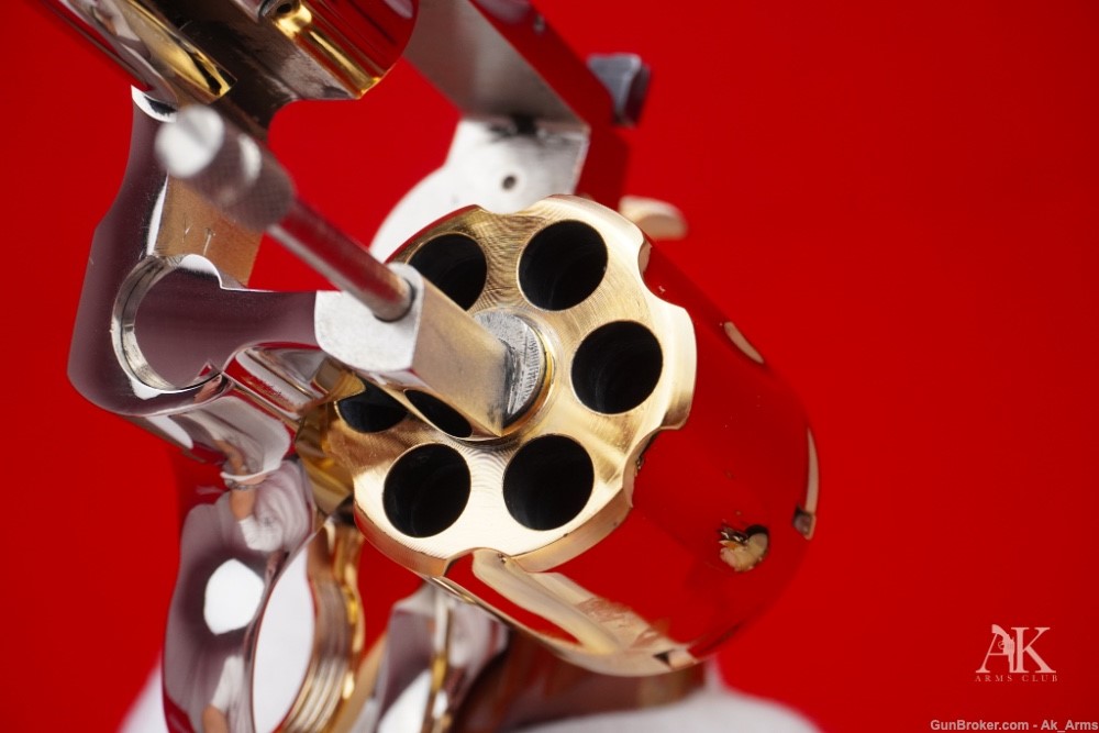 1976 Colt Python 6" .357 Magnum *NICKEL & 24K GOLD FINISH*-img-14