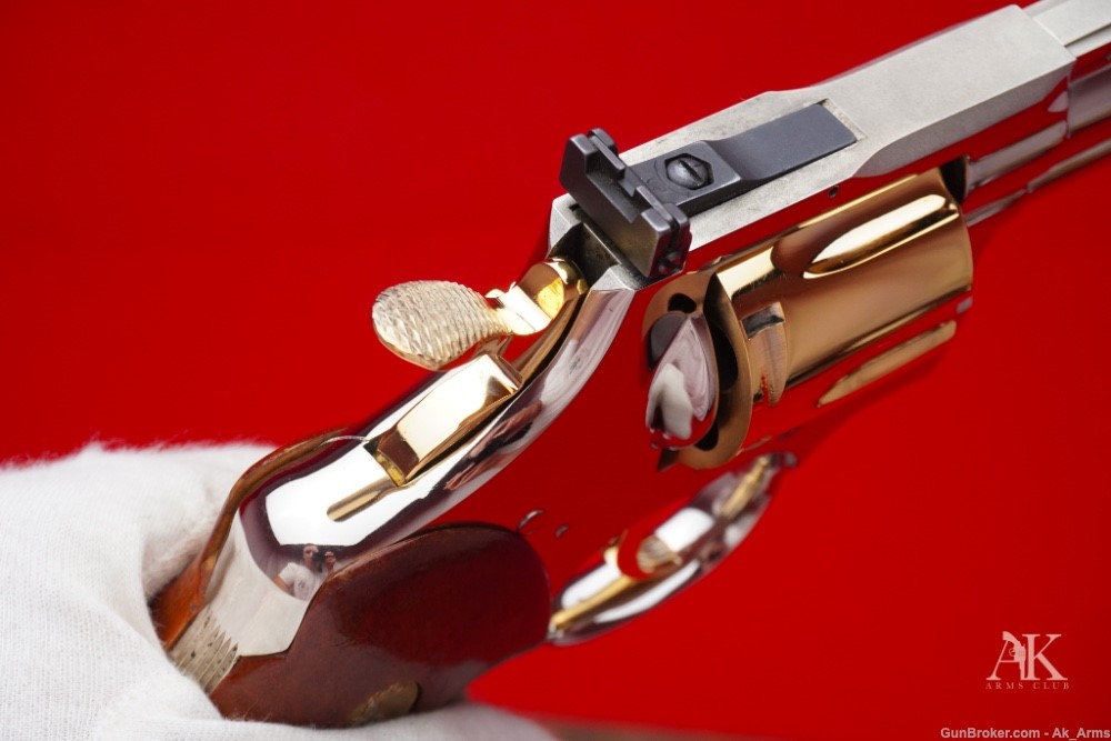 1976 Colt Python 6" .357 Magnum *NICKEL & 24K GOLD FINISH*-img-10