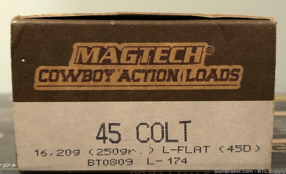 Magtech 45D Cowboy Action 45 Colt 250 gr Lead Flat Nose 50 Rounds-img-1