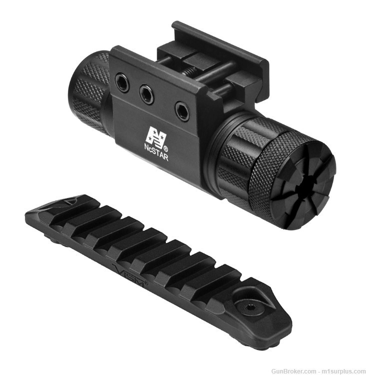 Tactical Green Laser Adjustable Aiming Sight w/ Rail Mount fits Keymod Slot-img-0