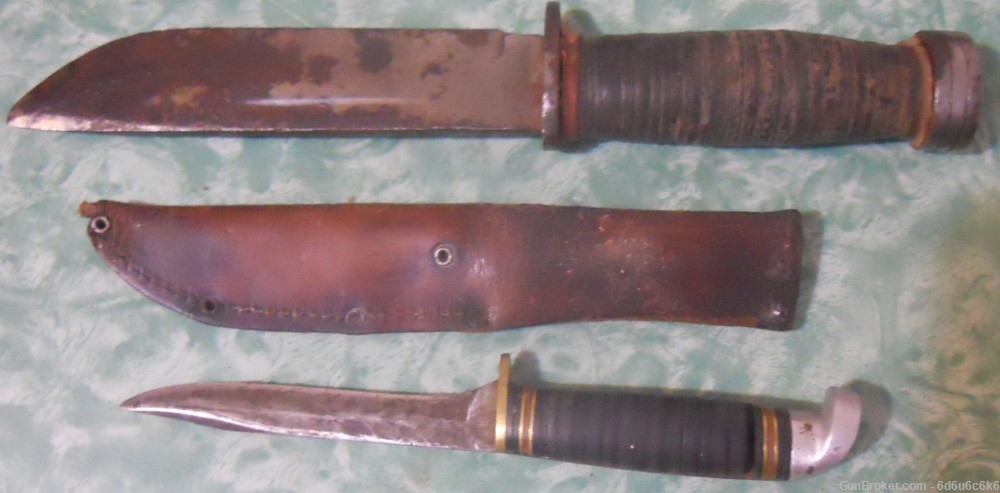 NEGLECTED VINTAGE JUNTING KNIVES - qty. 2-img-1