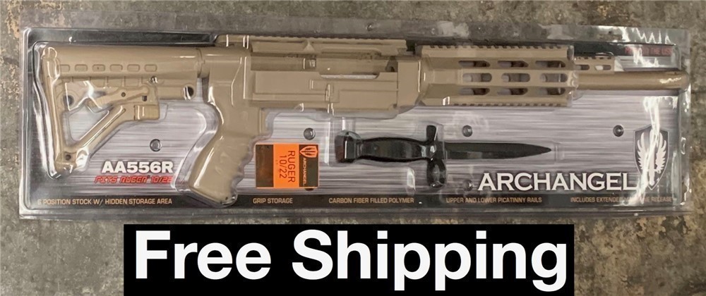 ARCHANGEL AA556RDT Stock for RUGER 10/22 FDE with Bayonet-img-0