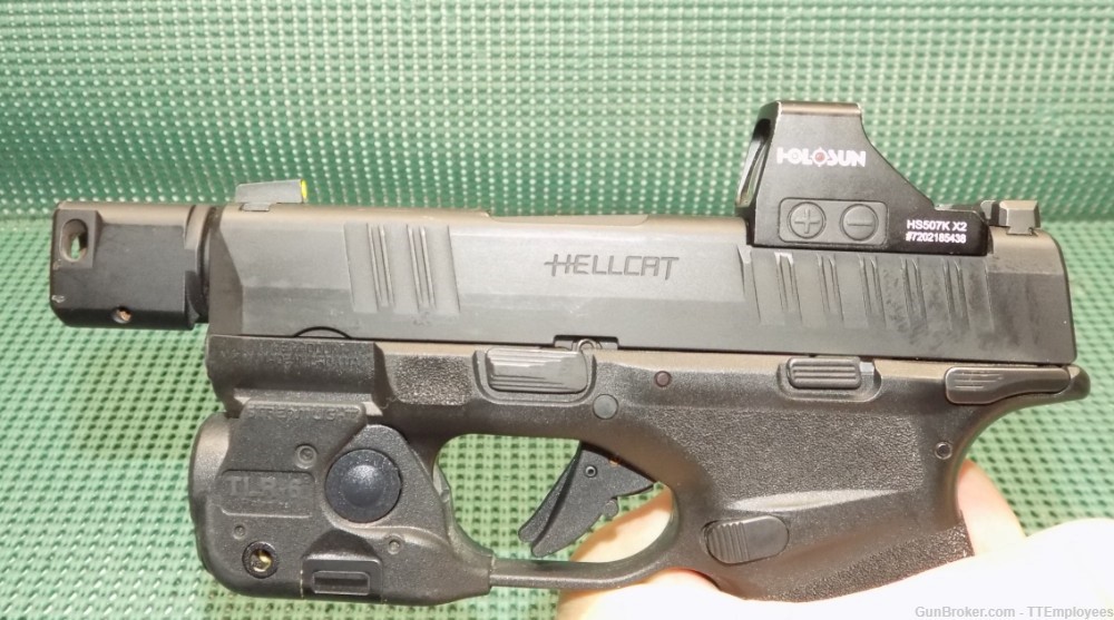 Springfield Hellcat RDP 3.8" Micro-Compact w / Halosun 9mm Used NO RESERVE-img-1