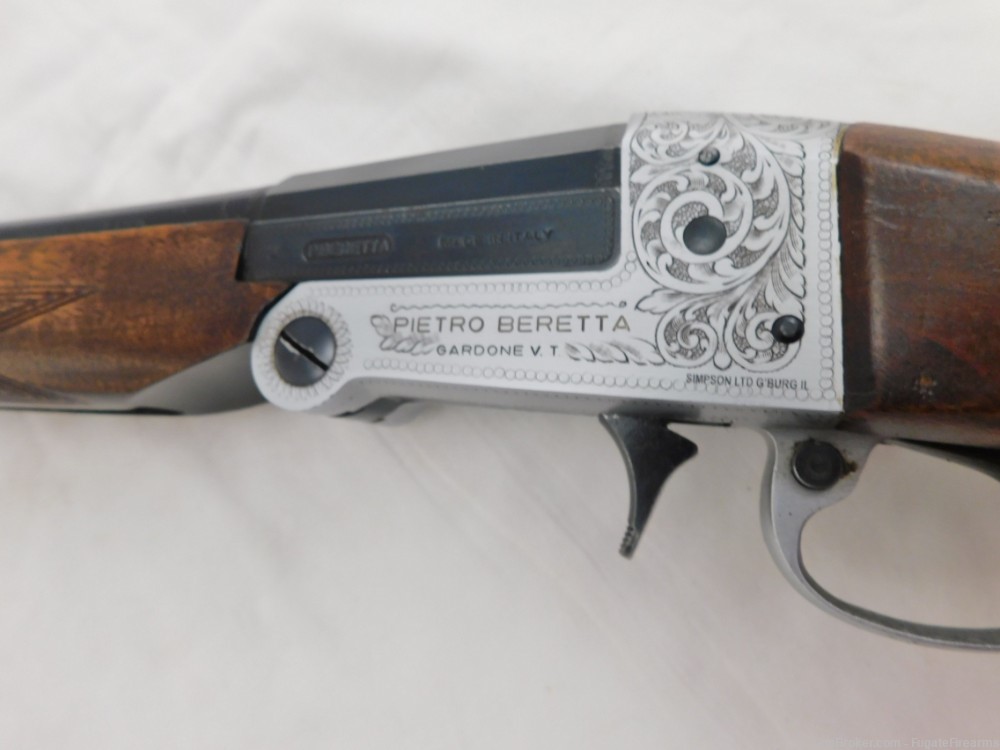 Beretta 413 12 Gauge Floding Shotgun Factory Engraved-img-9