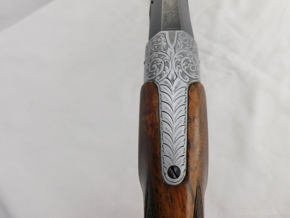 Beretta 413 12 Gauge Floding Shotgun Factory Engraved-img-10