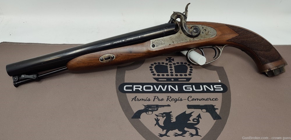 Pedersoli Howdah Black Powder Pistol, 58 cal., Model HP2214, Italian Made-img-0