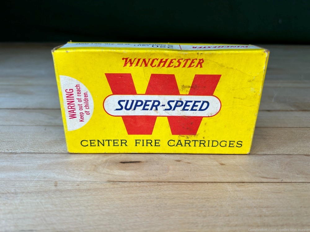 Vintage Box Winchester .220 Swift 48 Grain Rifle Ammo (20 Rounds)   -img-0