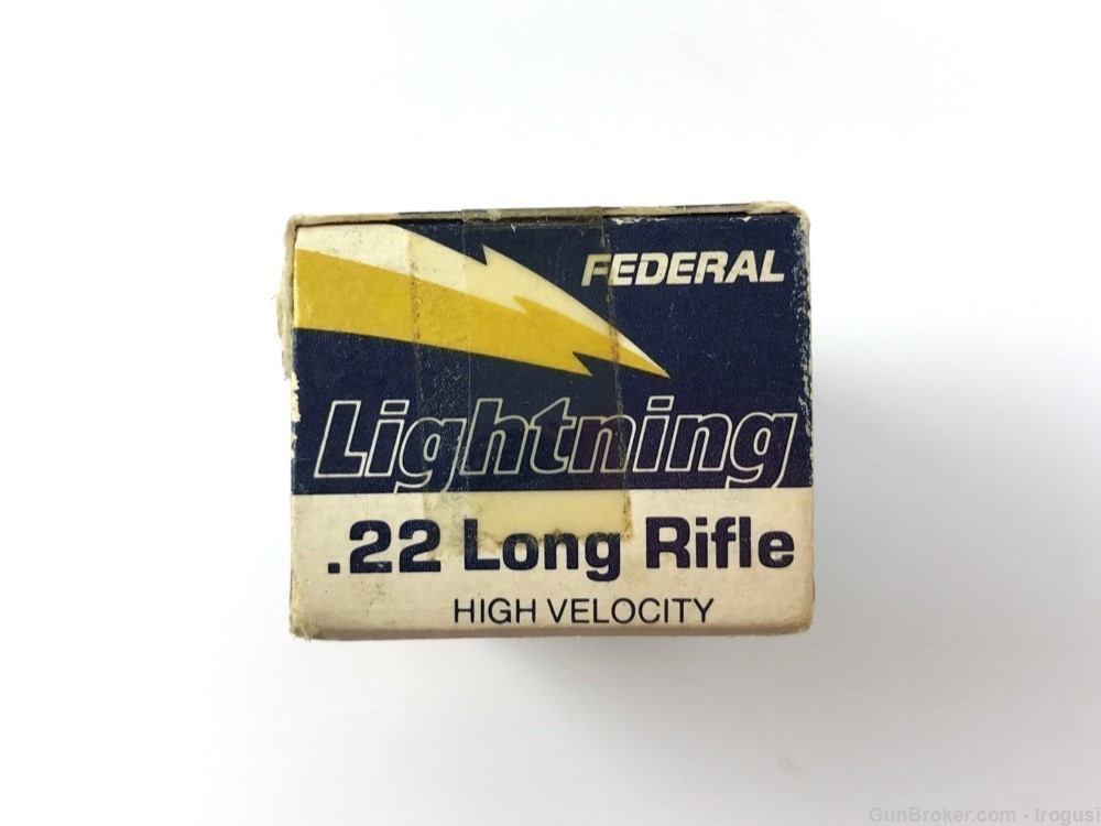 Federal Lightning .22 LR High Velocity Vintage FULL Box 1950-1962 1080-P-img-2