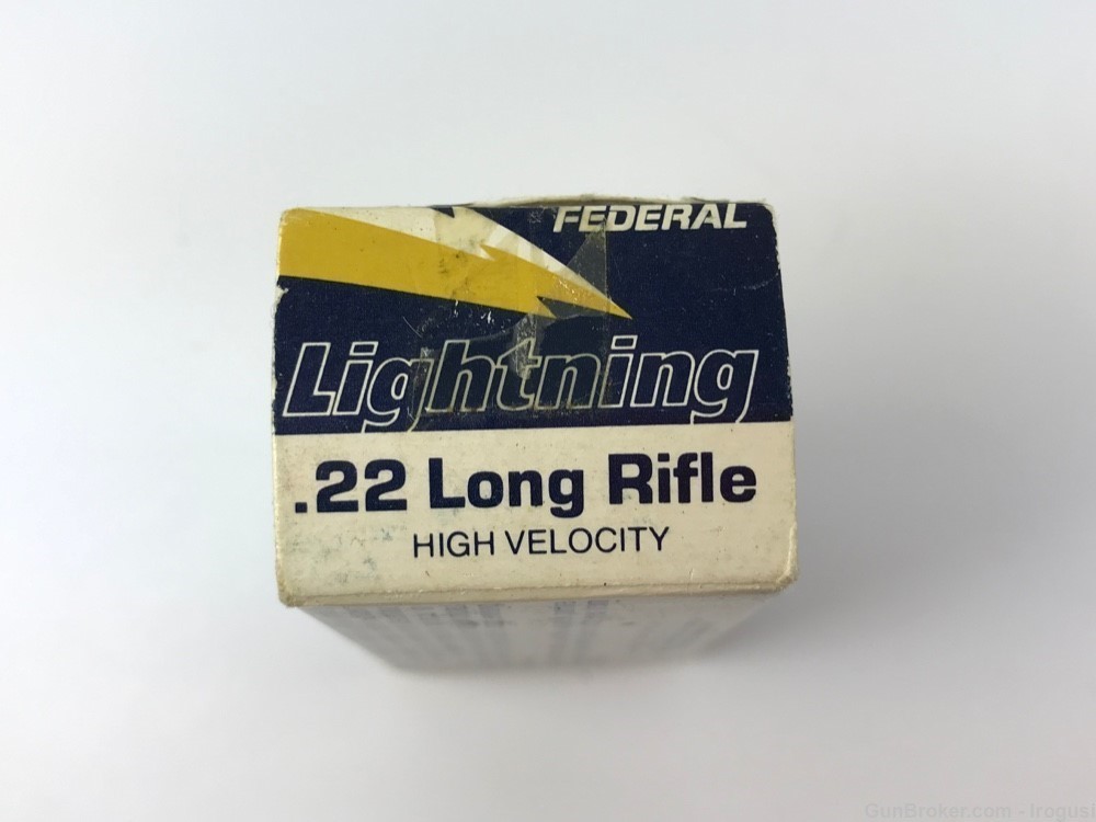 Federal Lightning .22 LR High Velocity Vintage FULL Box 1950-1962 1080-P-img-3