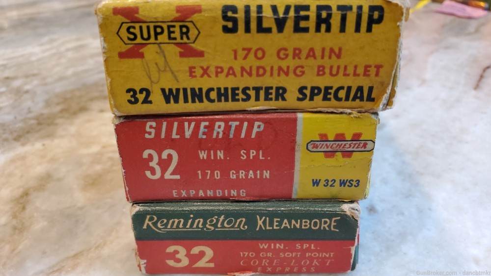 32 Winchester Special Win Spl - 47 rounds mixed - see details - silver tip -img-3