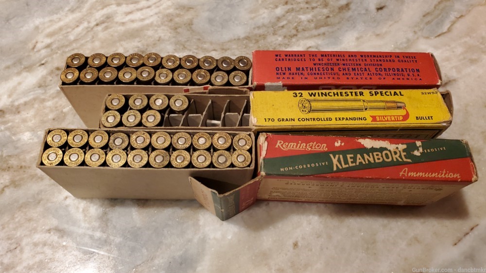 32 Winchester Special Win Spl - 47 rounds mixed - see details - silver tip -img-6