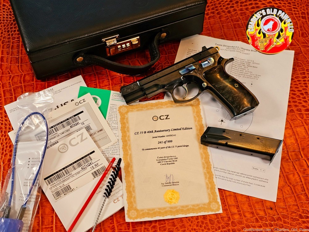 CZ 75 B ANNIVERSARY 9MM LIMITED EDITION 40TH ANNIVERSARY MODEL #241 OF 999-img-3