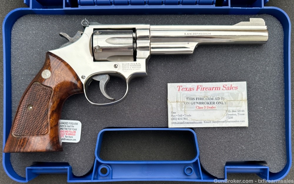 S&W 19-5 .357 Magnum, Bright Nickel, 6" Barrel, Pre-Lock, 1983-img-42