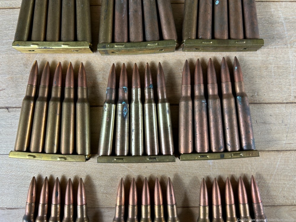 7MM Mauser 7x57 Surplus Rifle Ammo (50 Rounds) With Stripper Clips Estate-img-2