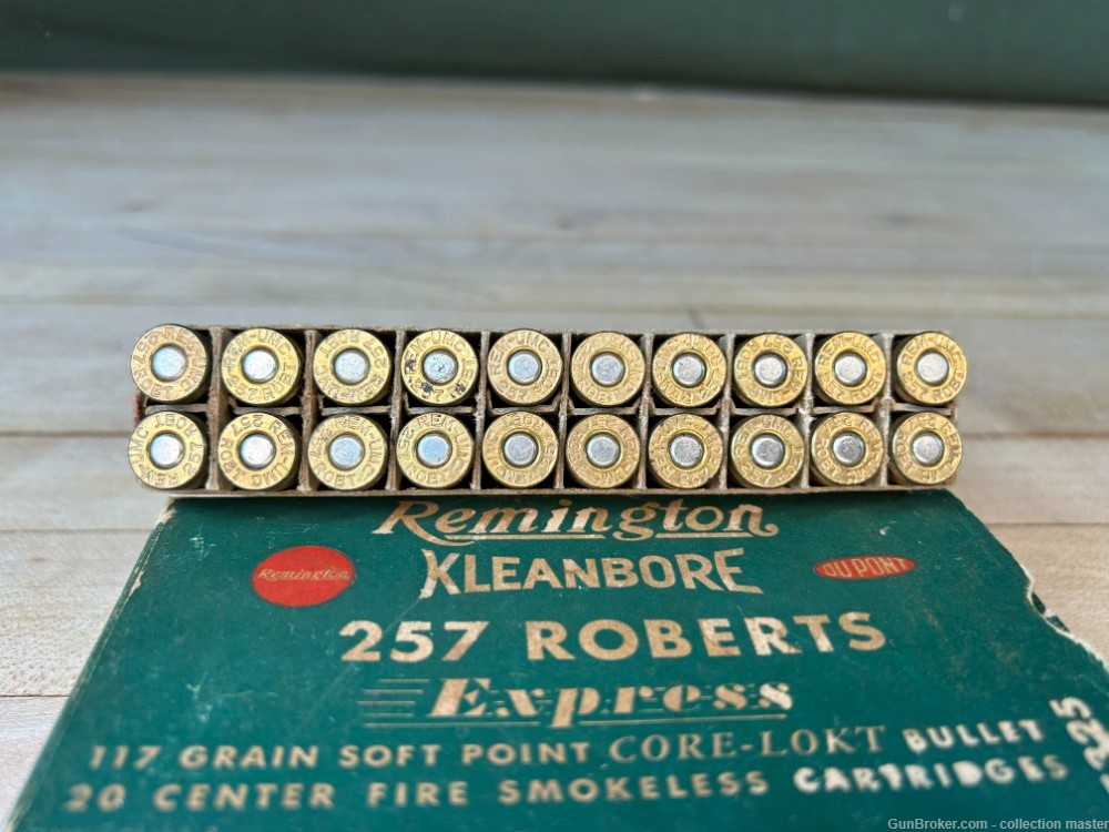 Remington Kleanbore Express .257 Roberts Vintage Ammo 117 Grain Full Box -img-3