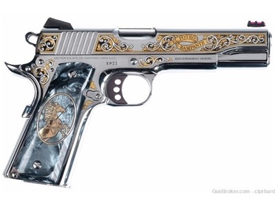Colt 1911 "EL POTRO RAMPANTE" 38 Super 5" STS Engraved #457 of 501