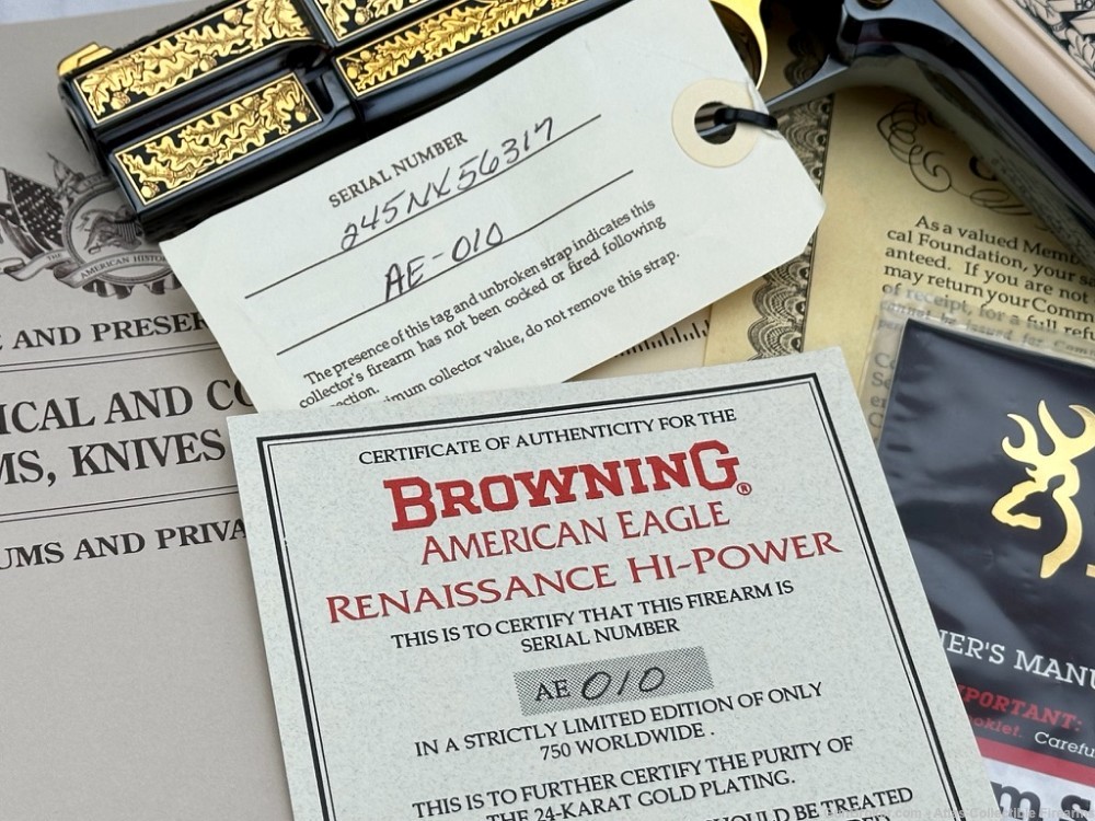 Browning Hi Power "Renaissance Gold Eagle" 9mm |*FACTORY ENGRAVED*| SN#10-img-7