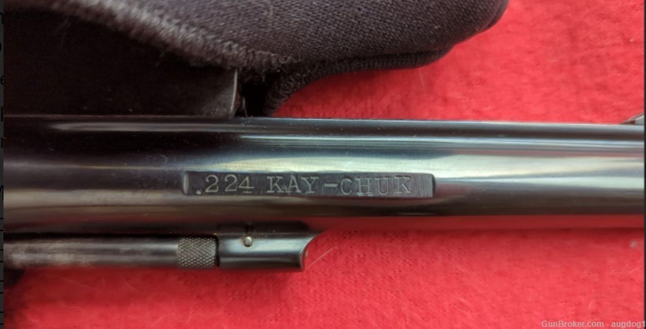 Rare S&W Kay-Chuck .224 caliber 5 screw Revolver with Leupold Scope Nice-img-4