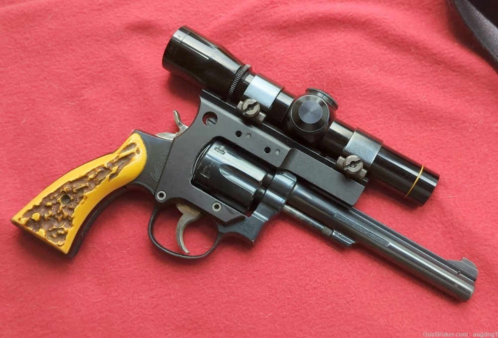Rare S&W Kay-Chuck .224 caliber 5 screw Revolver with Leupold Scope Nice-img-1