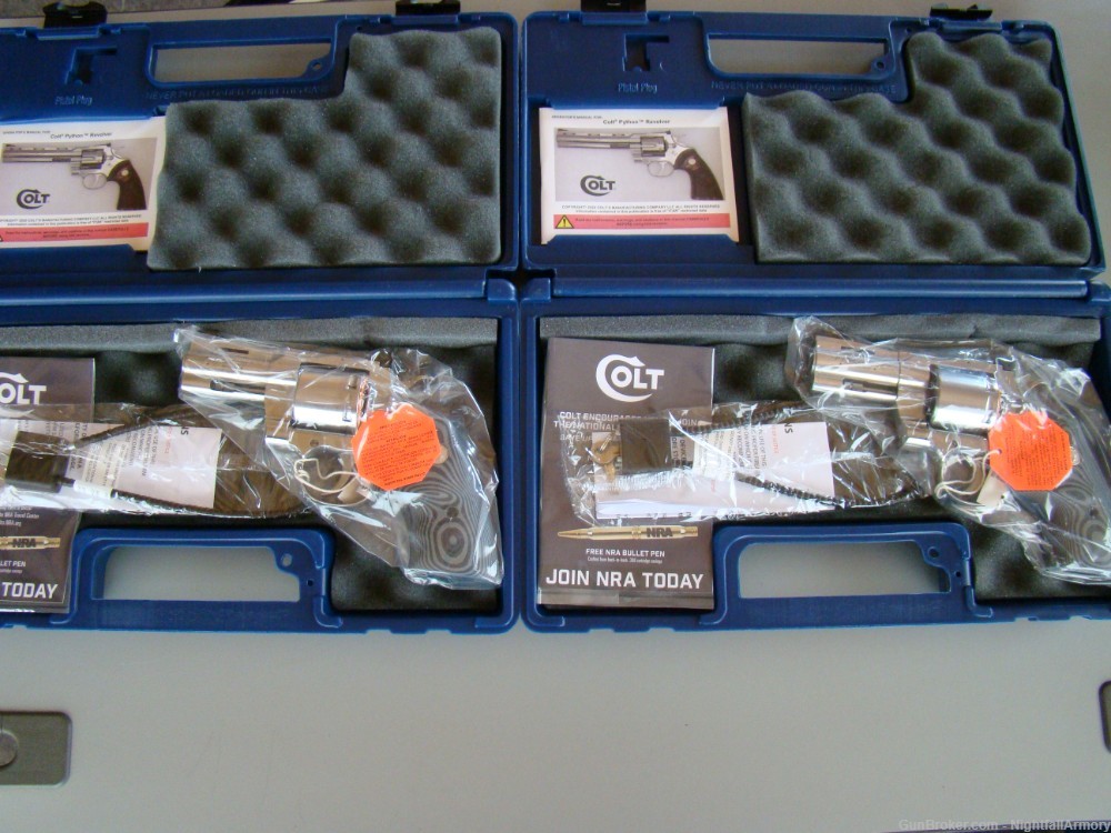 Pair of Colt Python Combat Elite .357 MAG Revolvers 3" SS 357 Consec #'s !-img-2