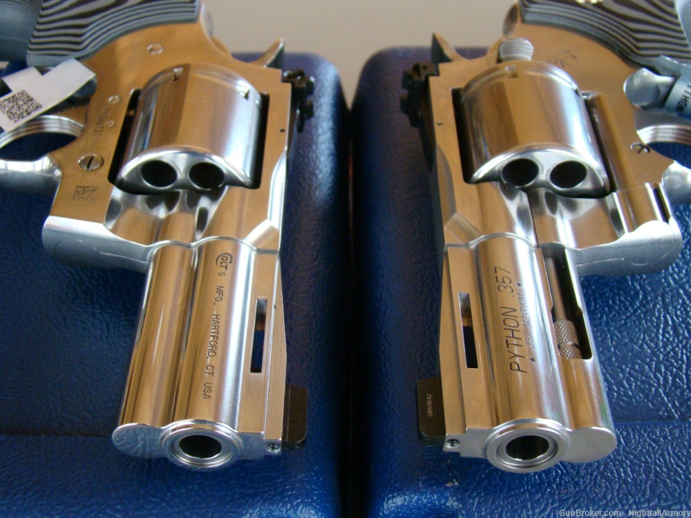Pair of Colt Python Combat Elite .357 MAG Revolvers 3" SS 357 Consec #'s !-img-8