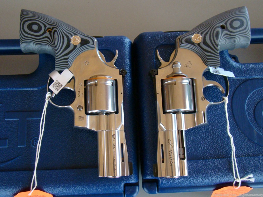 Pair of Colt Python Combat Elite .357 MAG Revolvers 3" SS 357 Consec #'s !-img-7