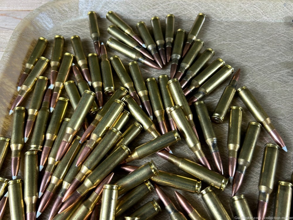 Remington R-P 7MM-08 Rifle Ammo (75 Rounds) & Spent Brass For Reloading  -img-2