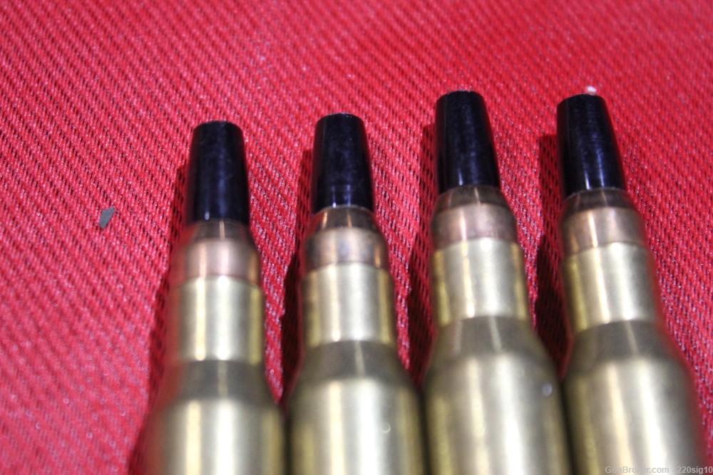 7.62x51 HP Head Stamp Short Range Black Plastic Tip Ammo Lot Of 4-img-1