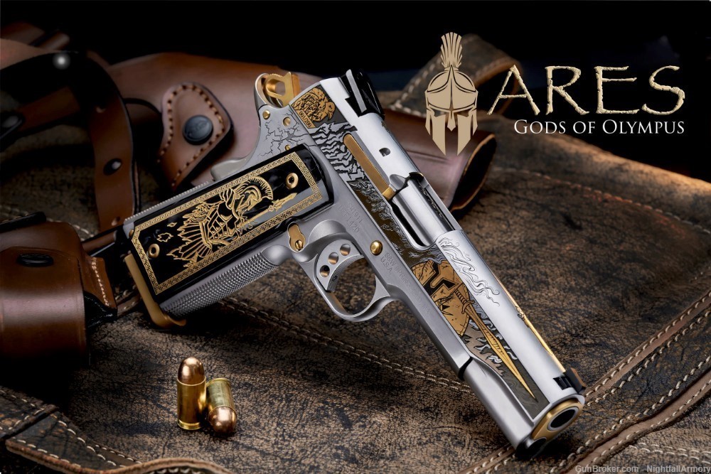 S&W ARES Engraved 1911 .45ACP Pistol Gods of Olympus SK #113 of 200 made-img-7