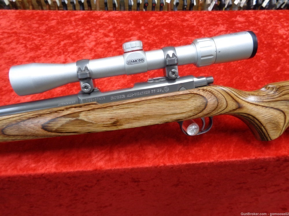 Ruger 77/22 Magnum 22 WMR Win Mag All Weather SS Rifle VX Scope WE TRADE-img-7
