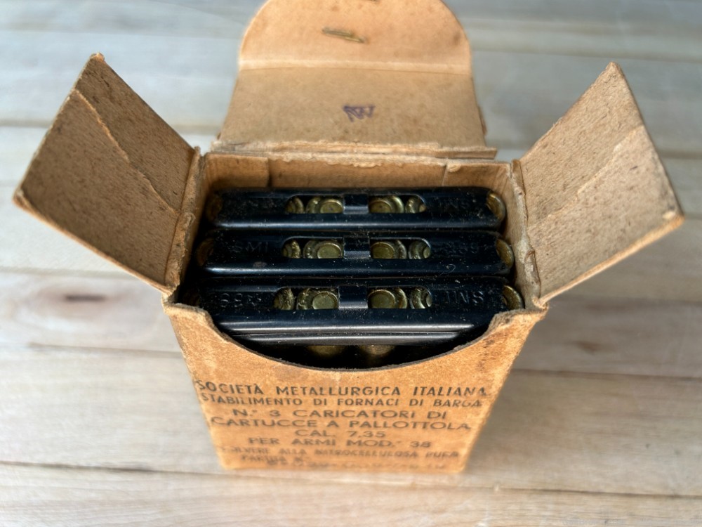 Surplus 7.35x51 Italian Carcano Rifle Ammo (18 Rounds) On Stripper Clips -img-1