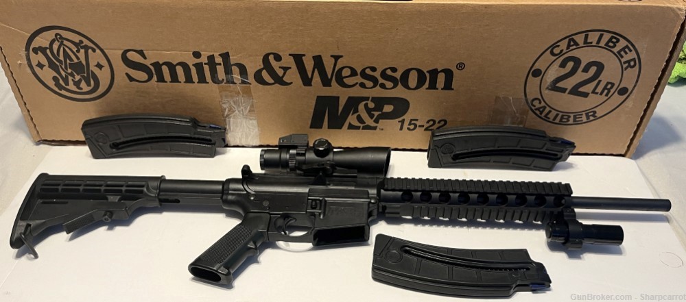 Smith and Wesson M&P 15-22 Semi Auto Rifle With Original Box-img-0
